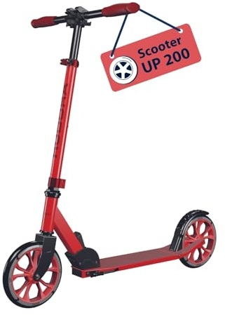 HUDORA Scooter Up 200 - Geräuscharmer Aluminium-Roller für bis zu 100kg - Höhenverstellbarer & zusammenklappbarer Tretroller - Ruckelfreier Kick-Scooter für Kinder/Jugendliche & Erwachsene