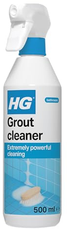 HG Fugenreiniger, gebrauchsfertiges Fliesenfugen-Reinigungsspray, entfernt hartnäckigen Schmutz und Flecken zwischen gefliesten Wänden und Böden (500 ml Spray) - 591050106