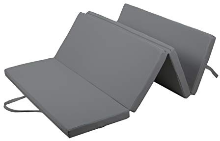 Gutekissen® Weichbodenmatte Gymnastikmatte Turnmatte Fitnessmatte Faltmatratze 4 EKO MAT (200x120x5, Dunkelgrau)