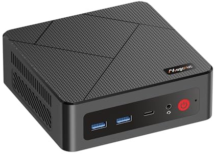 MAGICNUC AS1 Plus Mini-PC Büro-Zuhause, Ryzen 5 3501U (Übertrifft 4300U/N150, Bis zu 3.7GHz), Mini-Computer, 8GB DDR4, 256GB SSD, Dual LAN RJ45, 4K Triple Display, WiFi5/BT5.0, Mini-Desktop