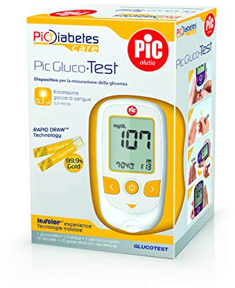 Pic Solution GlucoTest Blutzuckermessgerät Kit