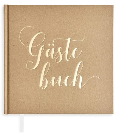Gästebuch Hochzeit mit Edles Hardcover - Hochwertiges Papier - Vintage Hochzeit Gästebuch mit 72 Seiten - Gästebuch Hochzeit Blanko
