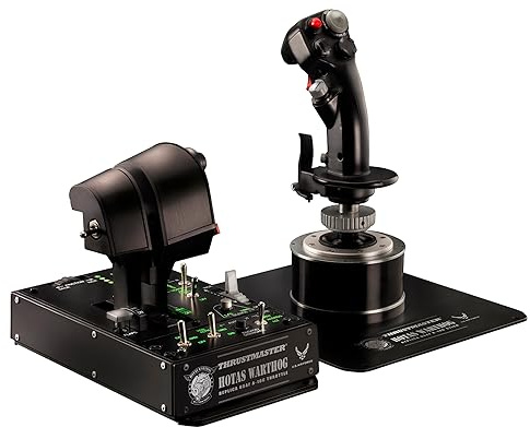 Thrustmaster HOTAS WARTHOG - Offizielle U.S. Air Force Replika - PC | Lizenzierte 1:1-Replika der A-10C zum Luftkampf, Joystick und Schubhebel, 55 programmierbare Tasten, Steuerung beider Motoren