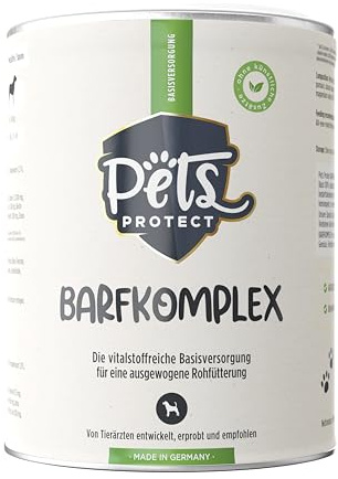 Pets Protect BARFKOMPLEX 500 g für Hunde - natürlicher Rohfütterungs-Zusatz | Rundumversorgung für artgerechte und ausgewogene Rohfütterung - reich an Vitaminen und Mineralien - Deutsche Herstellung