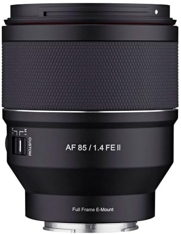 Samyang AF 85mm F1,4 II FE kompatibel mit Sony E – Autofokus Vollformat & APS-C Portait Festbrennweite für spiegellose Systemkameras Alu Gehäuse Wetterschutz Objektiv