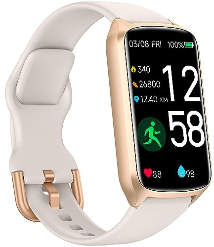 Fitness Tracker Fitnessuhr Damen Herren, bis zu 7 Tage Akkulaufzeit, 20+ Trainningsmodi, SpO2 Tracking, Schlafüberwachung, Herzfrequenzmessung, Schrittzähler, 5ATM Wasserdicht Aktivitätstracker
