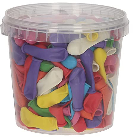 Karaloon D02099-250 Wasserbomben im Eimer 8 cm, Sortiert