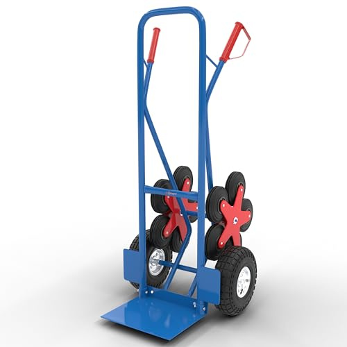 MAXCRAFT Sackkarre Treppenkarre bis 200 kg Treppensackkarre Transportkarre Treppensteiger - 12 Räder