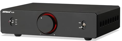 AIYIMA A20 Symmetrischer Stereoverstärker mit HPF-Einstellung Home HiFi 2.0/2.1 TPA3255 Desktop-Verstärker der Klasse D PFFB mit Cinch-/XLR-Eingang und 12-V-Trigger-Eingang für passive Lautsprecher