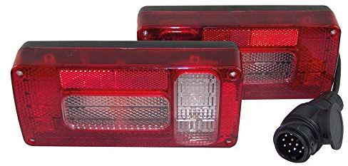 Berger + Schröter 5 Funktions-Beleuchtungs-Satz, 1,5 m, 220x100x55mm, 13-polig, mit Zwischenkabel, rot red