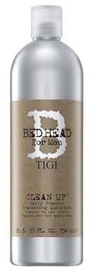 TIGI Bed Head for Men Clean Up Shampoo, tägliches Pflegeshampoo reinigt, spendet Feuchtigkeit und erfrischt die Kopfhaut mit Basilikum-Minz-Duft, 750 ml