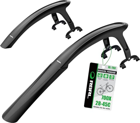 RBRL Fahrrad Schutzblech Set, Universal Schutzblech Fahrrad 28 Zoll, Verstellbarer und einfach zu installierender Mudguard (Radschutz für Gravelbikes, Rennräder)