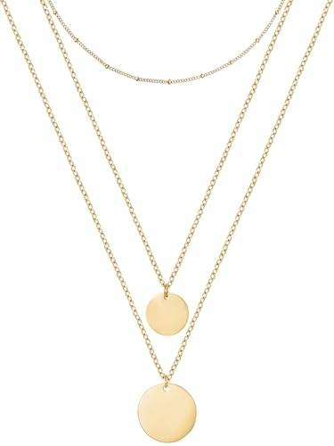 BONNYBIRD® Wasserfestes Edelstahl Ketten Set Damen in Silber, Gold & Roségold - Langlebige Halskette Damen, 100% Wasserfest & Hautverträglich BonnySydney
