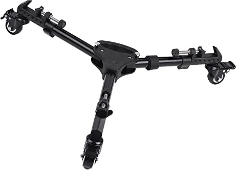 aqxreight VX 600 Pro 3 Stativräder, Riemenscheibe, Universeller Zusammenklappbarer Kamerastativ-Basisständer mit Nylon-Tragetasche, Max.20 Kg Laden