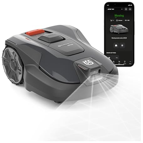 HUSQVARNA Automower® Aspire R6V – Mähroboter ohne Begrenzungskabel, AI Vision Objekterkennung, GPS-Navigation, WLAN-App-Steuerung, systematische Mähmuster, virtuelle Zonen, bis 600 m2