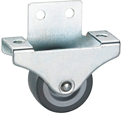 Dörner + Helmer Parkett-Bockrolle, 38mm x 18mm, 55kg Tragkraft, 69mm x 26mm Platte, Klein, TPE-Rad, Richtungsfixiert