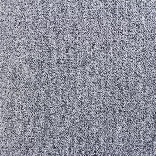 20 Stück Teppichfliesen Bodenfliesen Teppich 50 x 50 cm Gesamtfläche 5 m² (Platingrau)