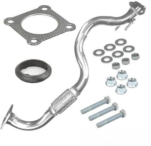 Abgasrohr Hosenrohr Flexrohr | BM70455 + FK70455B Kompatibel mit Bora I (1J2),Bora Variant (1J6),Golf IV (1J1),Golf IV Variant (1J5),Leon (1M1),Toledo II (1