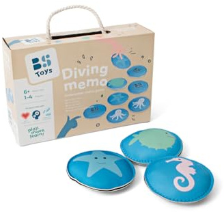 BS Toys Spielzeug See - Kinder Tauchspielzeug für Geschicklichkeitsspiel - ab 6 Jahren - Fühlmemory - Wasserspielzeug und Badewannenspielzeug für Kinder - Sandfüllung - 12 Stück