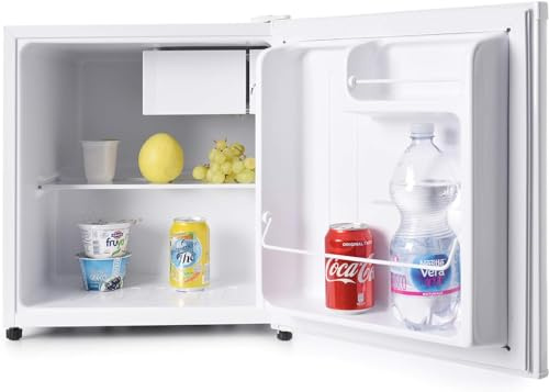 Melchioni ARTIC47LT Mini-Kühlschrank mit Gefrierschrank, F, leise, 47L, Kompressor und Gefrierschrank, klein, tragbar, für Schlafzimmer, Büro, B&B, Hotel [Energieeffizienzklasse F]