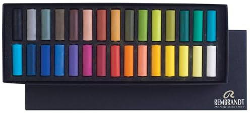 Rembrandt Professionelles Weiche Pastelle Set Allgemeine Farbauswahl | 30 halbe Pastelle