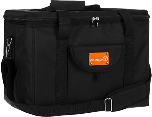 ALUBOX - Signature Picknick Kühltasche XL Black Edition, schwarz, 40 Liter | Isoliertasche, Picknicktasche, Polyester,