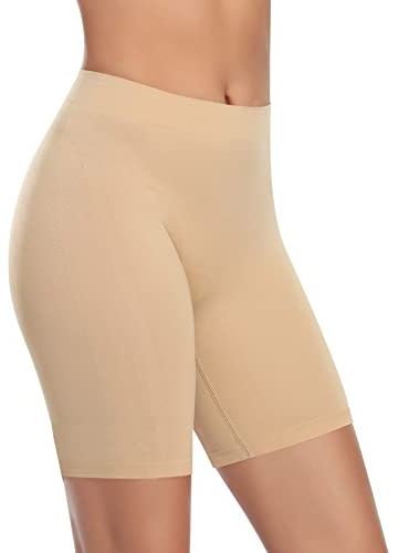 YARRCO Damen Unterhose Unter Rock Kurze Hose für Kleid Unterrock Hohe Taille Slipshort Radlerhose Boyshort Boxershorts Unterwäsche