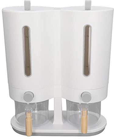 Reisspender 5 Kg, Aufbewahrung von Doppelten Reisbehältern, Versiegelter, Sicherer Reiseimer, Getreidemehl, Sojabohnen, für den Haushalt in der Küche, Speisekammer (Gemeinsam)