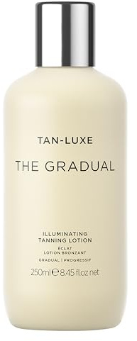 Tan Luxe THE GRADUAL Selbstbräunungslotion, (250 ml) Selbstbräunende Hautpflege mit allmähliches Leuchten, tierversuchsfrei und vegan