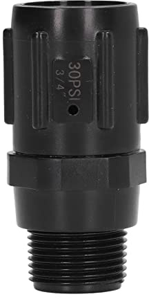 Druckregler Druckminderer G3/4 Garten Druckregler Schlauchgewinde Tropfbewässerung 30 PSI Niederdruckventil Druckminderventil für die Bewässerung in Farmen, Parks, Gärten(Schwarz)