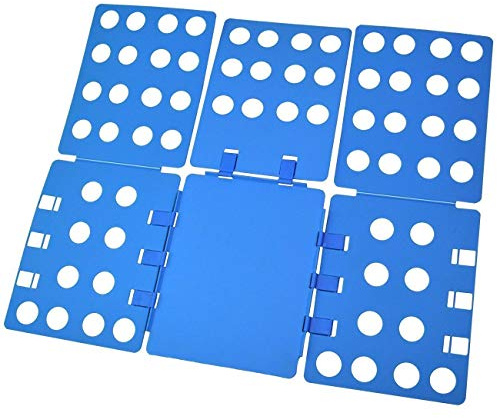 Gearmax Flip Fold Pullover Hosen faltbrett Falthilfe Klappbrett Kleidung Faltbrett Einstellbar Wäschefaltbrett Hemdenfalter Folding Board (Blau)