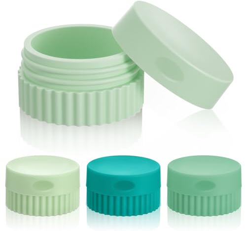 Guduling 4 Stück Nachfüllbare Kosmetikdosen, Cremetiegel Silikon für Toilettenartikel, Reisebehälter 20ml, Auslaufsichere, Reise Behälter mit Deckel für Körper, Handcreme, Lotion, Kosmetik
