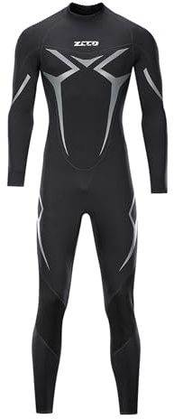 ZCCO Herren-Neoprenanzug, 3 mm Premium Neopren, volle Ärmellänge, Taucheranzug für Spearfishing, Schnorcheln, Surfen, Kanufahren, Taucheranzug (Herren-1, L)