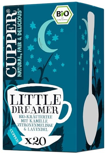 Cupper Bio Kräutertee mit Kamille, Zitronenmelisse und Lavendel, 20 Stück, 30 g