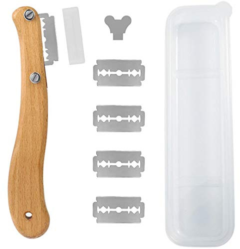 Milai Brot Lahm, Teig Rasiermesser Werkzeug mit 5 Klingen, Brot Bäcker Cutter, Baguettemesser, Bäckermesser, Ritzmesser zum Einschneiden von Baguette, Gebogene Brotmesser, Teigmesser für DIY Brotteig