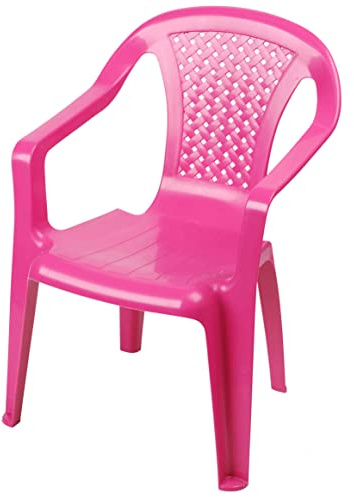 Spetebo Kinder Gartenstuhl aus Kunststoff - pink - Robuster Stapelstuhl für Kleinkinder - Monoblock Stuhl Kinderstuhl Spielstuhl Sitz Möbel stapelbar für Außen