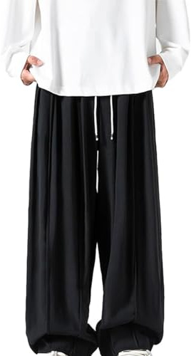 Generisch Tai-Chi-Hosen Komfortabel Kampfsport Taiji Training Hose Atmungsaktiv Chinesische Kampfkunst Tai Chi Kung Fu Qigong Shaolin Weite Beine Knickerbocker für Damen Herren,01,5XL
