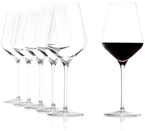 Stölzle Lausitz Rotweingläser Quatrophil 6er-Set 570ml – Hochwertige Weingläser ideal für Rotwein – Eleganter Rotweinkelch aus Kristallglas für maximale Aromaentfaltung – Spülmaschinen- & Stoßfest
