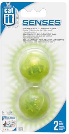 Catit Design Senses beleuchteter Ball für Senses Spielschienen, 2er Pack