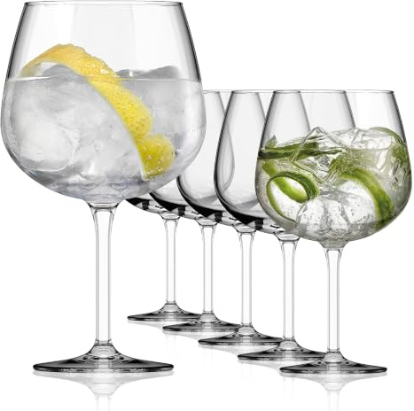 Sahm Bauchige Gin-Tonic-Gläser, 6er Set – 720 ml | Für Gin Tonic Und Cocktails · Bauchige Form Für Eis Und Garnitur · Spülmaschinengeeignet