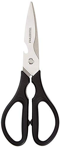 Amazon Basics Multifunktions-Küchenschere, aus Edelstahl, Schwarz