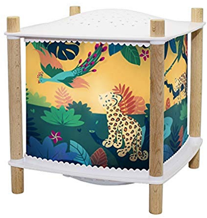 Trousselier 6260009 Magisches Nachtlicht mit Musik, Kinder Schlaflicht Savanne, Einschlafhilfe mit Schreidetektor, Laterne ReVOLUTION 2.0
