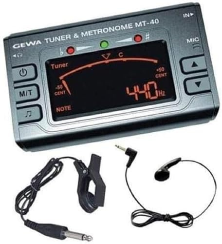 GEWA MT-40 Stimmgerät/Metronom – 3-in-1 Funktion, kalibrierbar, vielseitig | für Gitarre, Bass, Violine, Ukulele