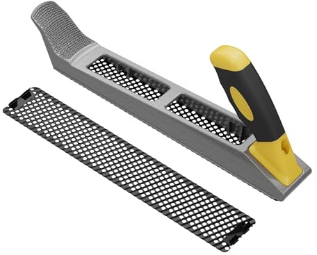 Wiltec Gipskartonhobel 250 mm mit Raspel Feile, Kantenhobel mit 2 Blättern, Fasenhobel für den Trockenbau, Trockenbauhobel