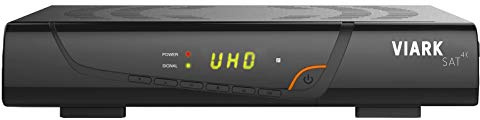 VIARK Sat 4K 2160p H.265 digitaler Multistream Satelliten-Receiver inkl. WLAN Stick (IP TV, Apps, DVB-S2X, HDMI, LAN, USB 2.0, Ultra HD) Schwarz