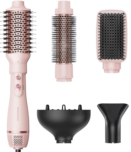 Wavytalk 5 in 1 Hairstyler Föhnbürste zum Trocknen und Stylen in One Step | Warmluftbürste mit Diffusor zum Trocknen, Formen, Glätten & Volumenstyling, 3 Temperaturen, Keramikbeschichtung, AIR SCULPT