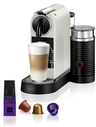 De Longhi Nespresso CitiZ EN 267.WAE Kaffeemaschine mit Milchaufschäumer 19 bar weiß