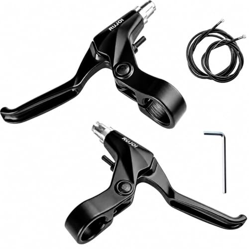 RUJOI Bike Bremshebel Set,1 Pair Aluminium Alloy Fahrradbremse Handle mit 2-Set Bike Bremskabel und Gehäuse für Mountain Bike, MTB, Road Bike, Faltrad, 2,2cm Durchmesser