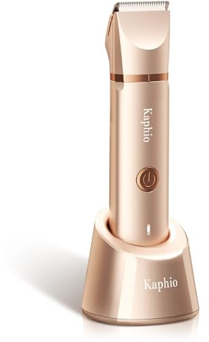 Bikini-Trimmer für Frauen – Intimrasierer: 2-in-1 Elektrischer Körperhaartrimmer – IPX7 wasserdichter Bikini-Rasierer für Reisen & Duschen im Sommer (Rosa)