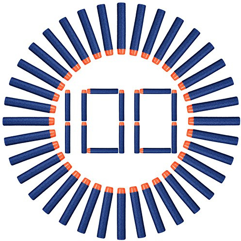 NIWWIN 100er Dart 7.2cm Nachfüllschaum Dart Bullet für Nerf N-Streik Elite Serie Blasters Kid Nerf Spielzeug Pistole Nachfüllpackung Blau